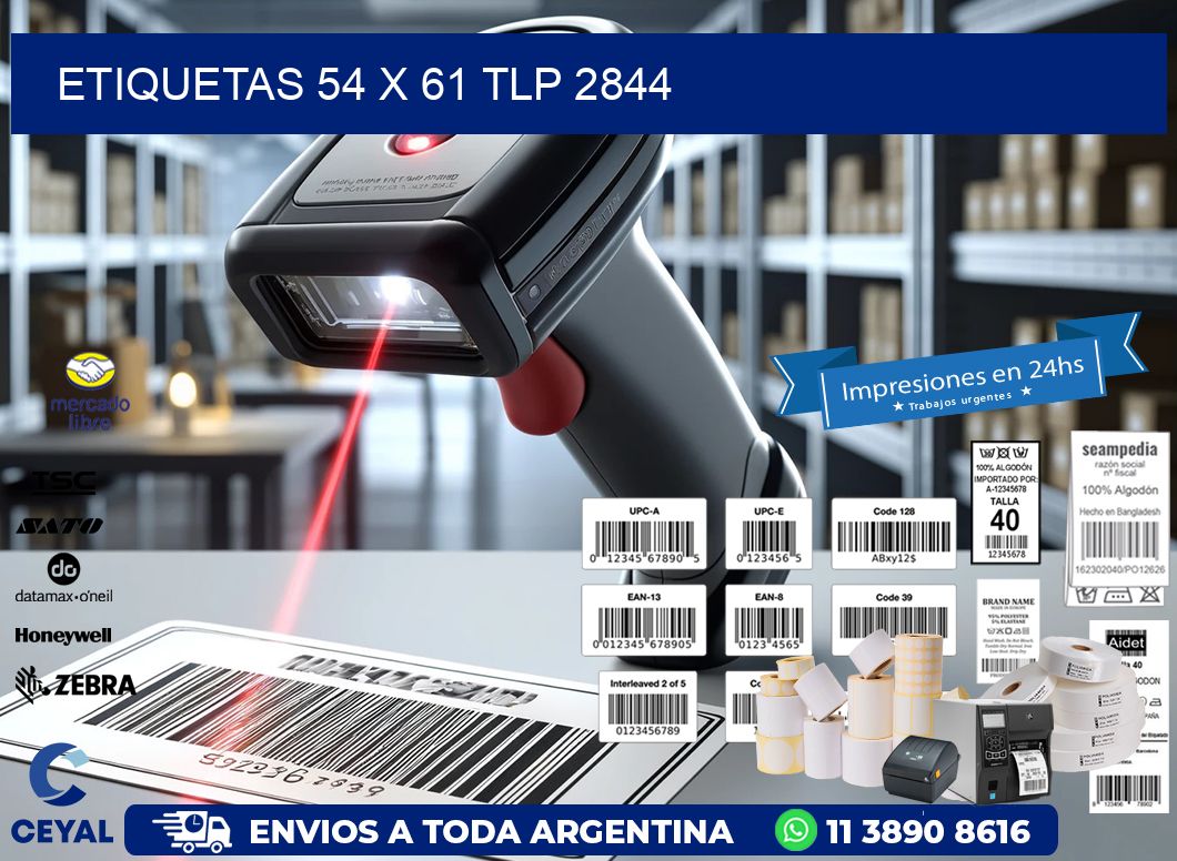 ETIQUETAS 54 x 61 TLP 2844