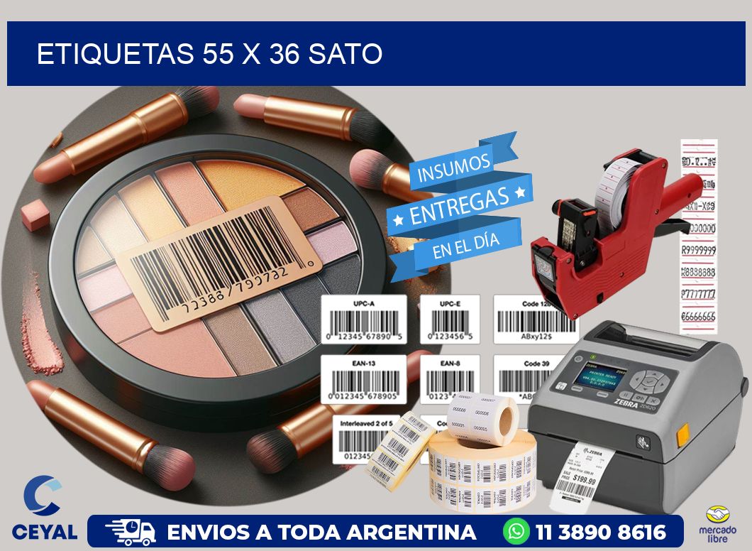 ETIQUETAS 55 x 36 SATO