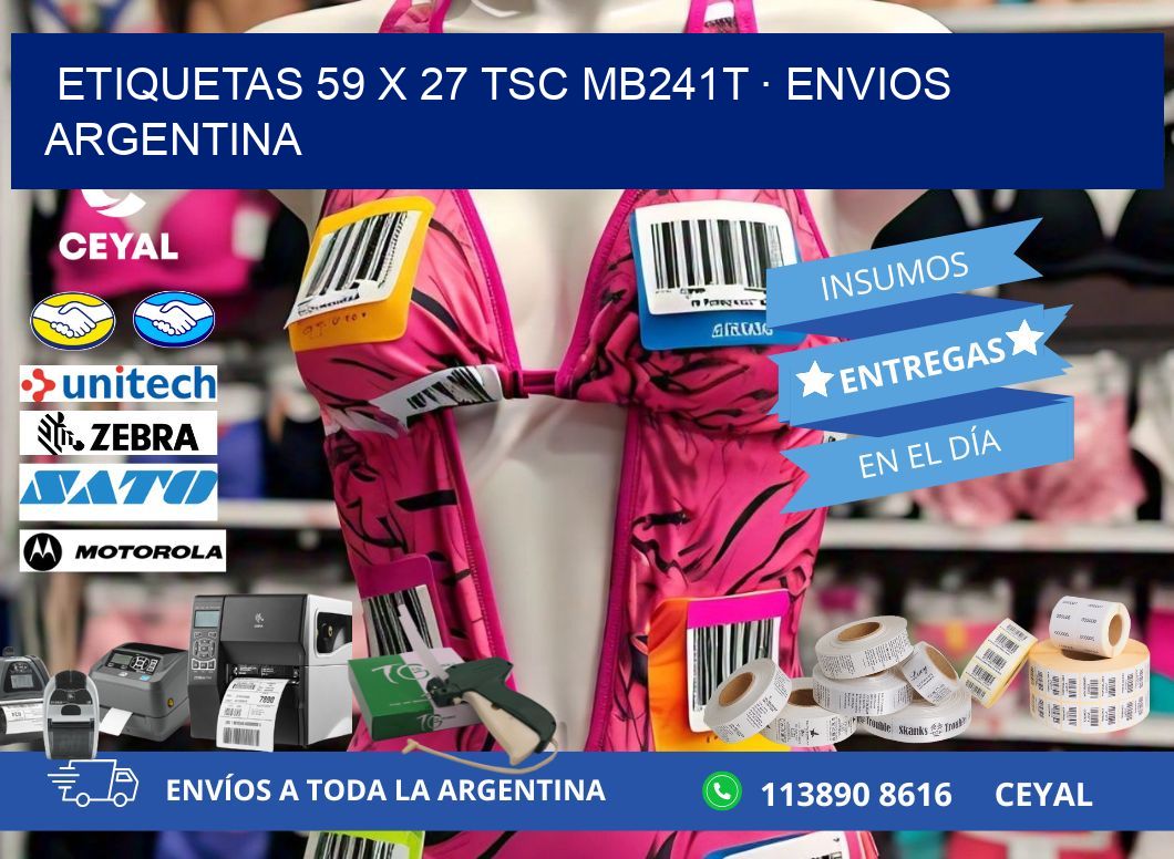 ETIQUETAS 59 x 27 TSC MB241T · ENVIOS ARGENTINA