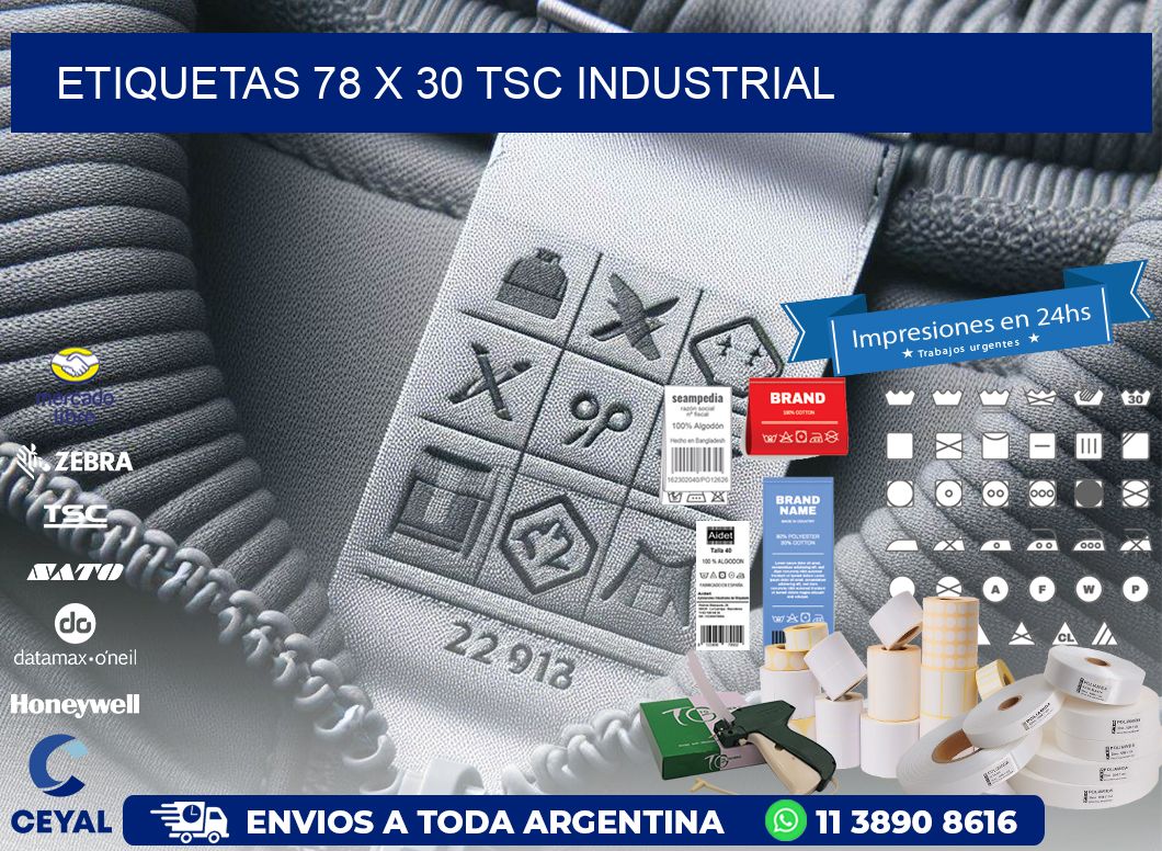 ETIQUETAS 78 x 30 TSC INDUSTRIAL