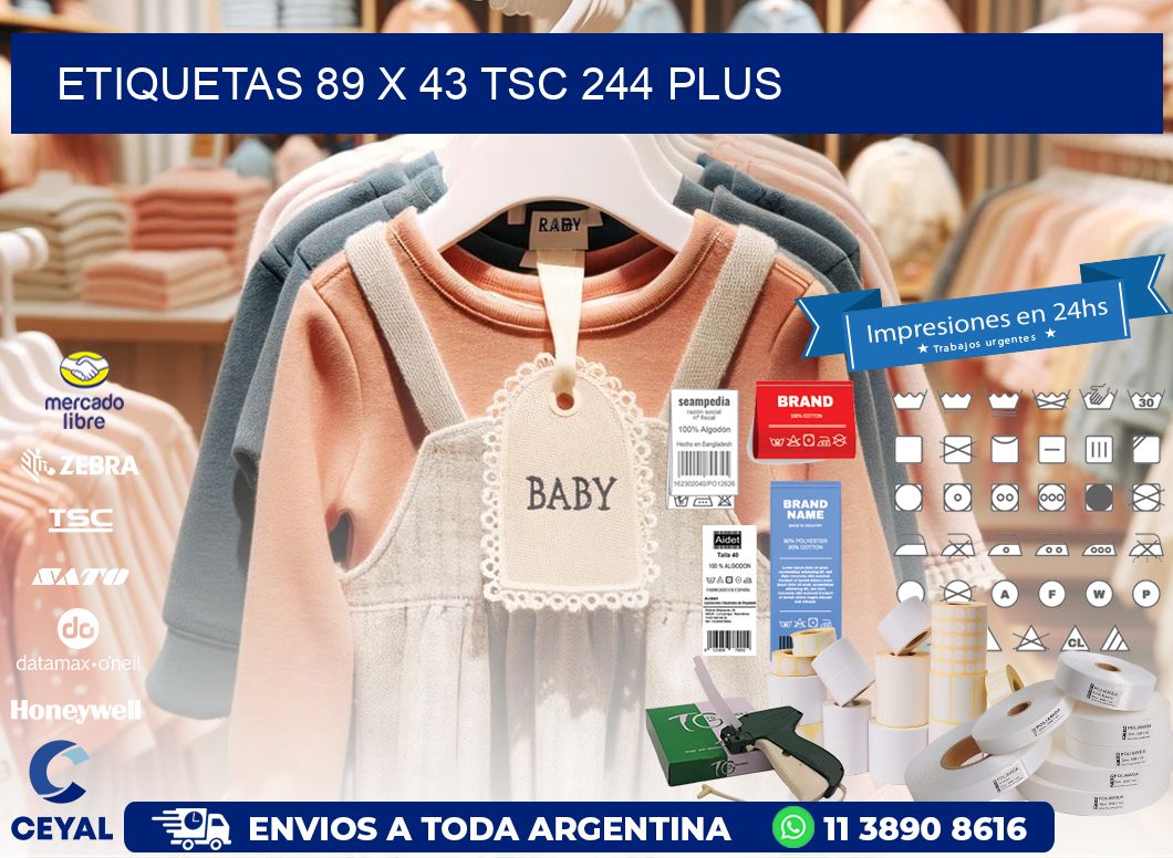 ETIQUETAS 89 x 43 TSC 244 PLUS