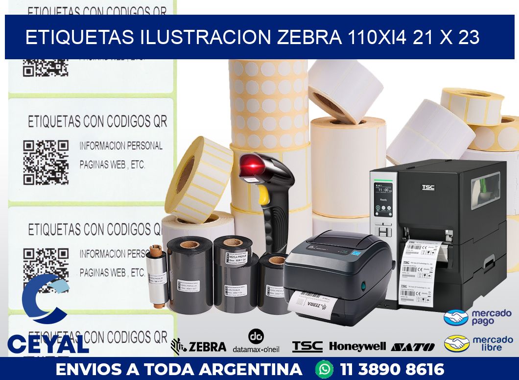 ETIQUETAS ILUSTRACION ZEBRA 110Xi4 21 x 23