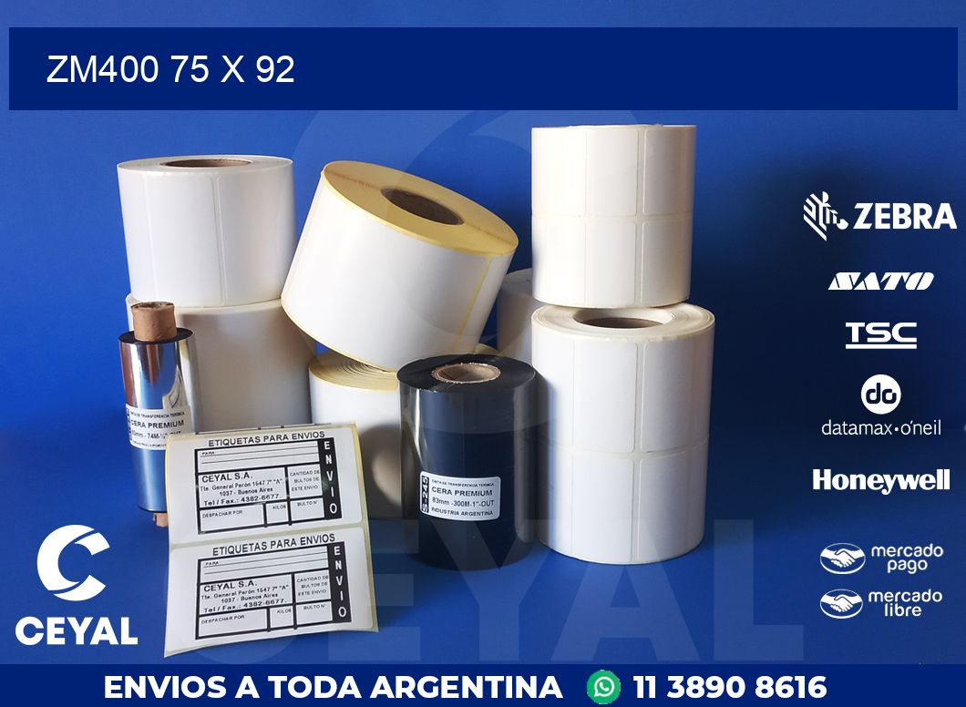 ZM400 75 x 92