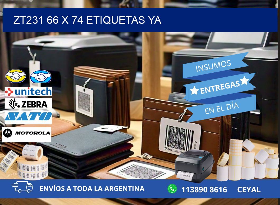 ZT231 66 x 74 ETIQUETAS YA