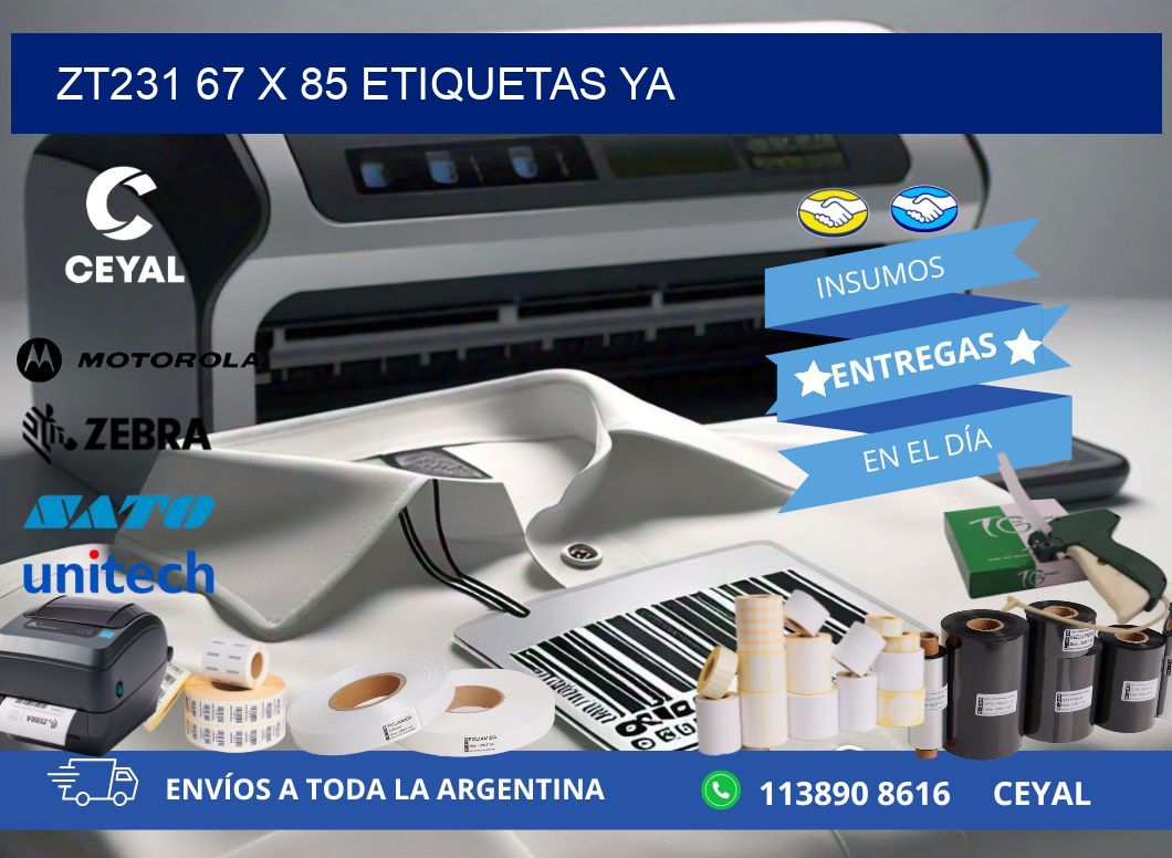 ZT231 67 x 85 ETIQUETAS YA