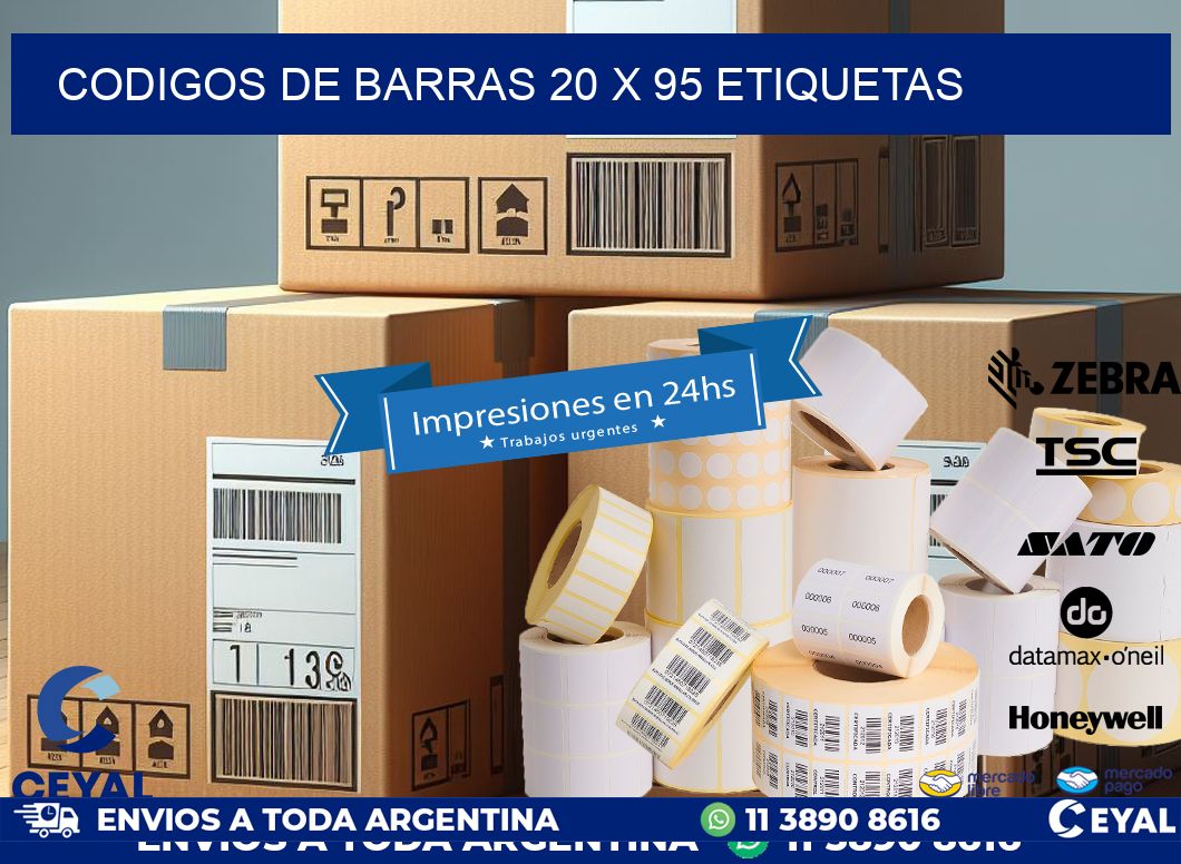 codigos de barras 20 x 95 etiquetas