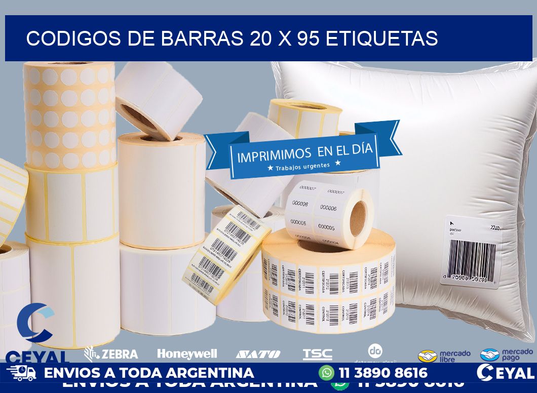 codigos de barras 20 x 95 etiquetas