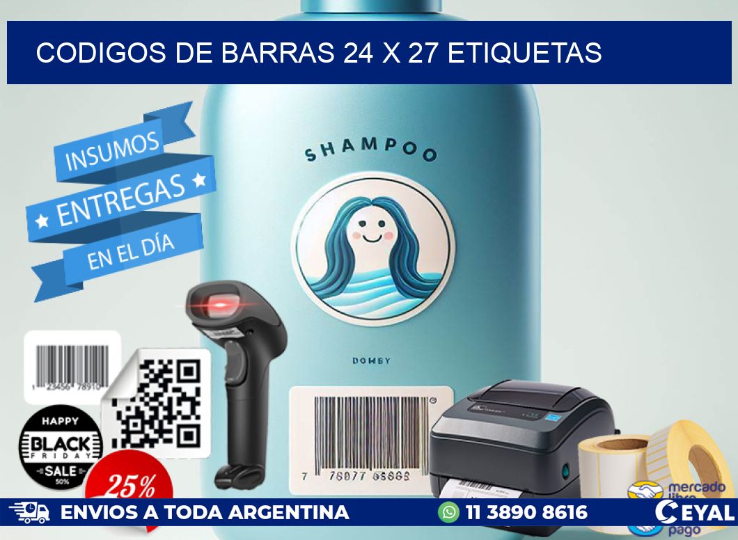 codigos de barras 24 x 27 etiquetas