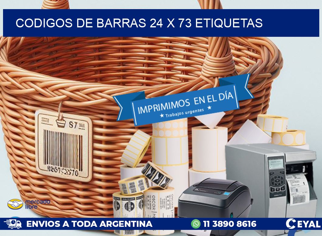 codigos de barras 24 x 73 etiquetas