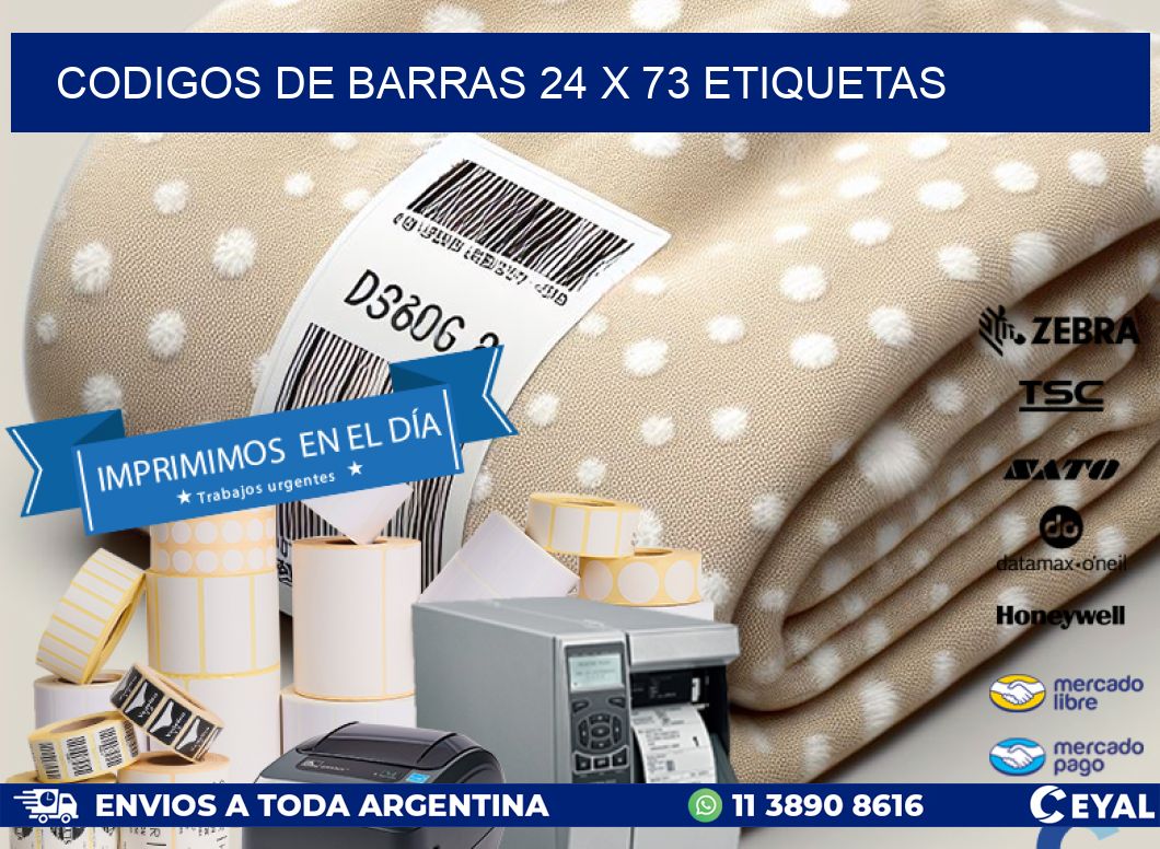 codigos de barras 24 x 73 etiquetas