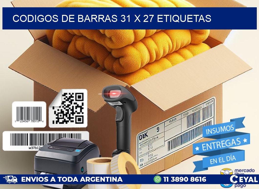 codigos de barras 31 x 27 etiquetas