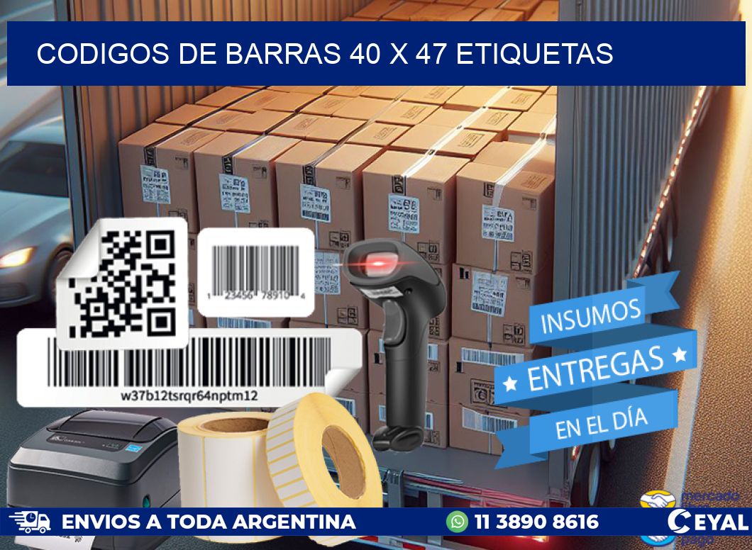 codigos de barras 40 x 47 etiquetas