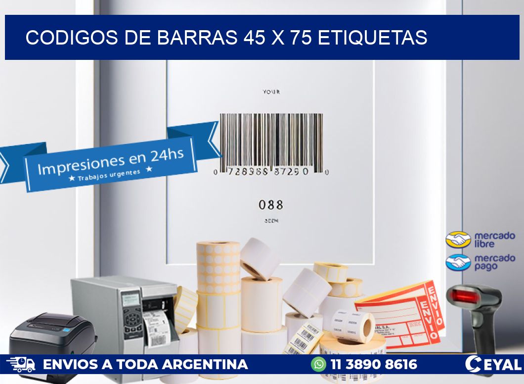 codigos de barras 45 x 75 etiquetas
