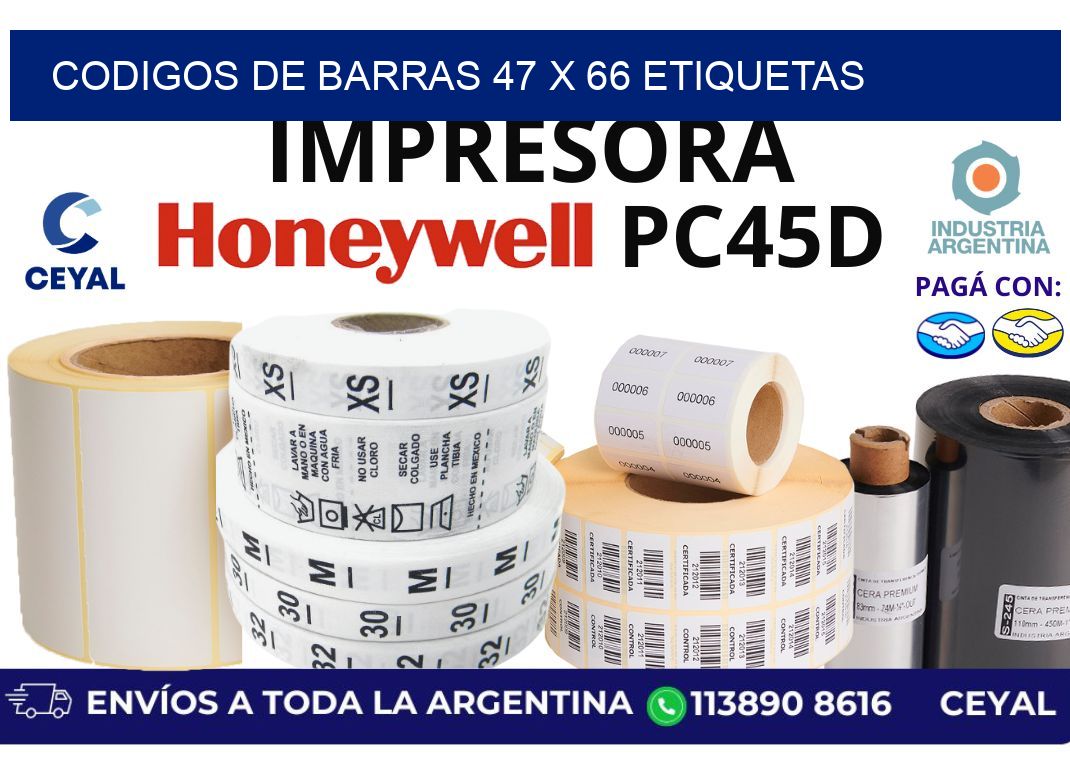codigos de barras 47 x 66 etiquetas