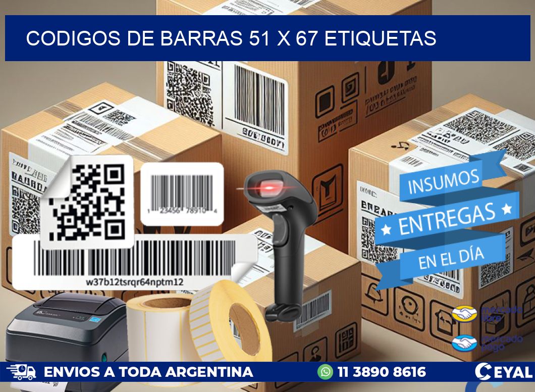 codigos de barras 51 x 67 etiquetas