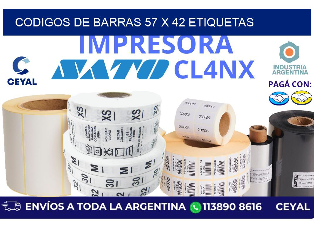 codigos de barras 57 x 42 etiquetas