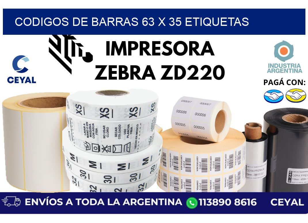 codigos de barras 63 x 35 etiquetas