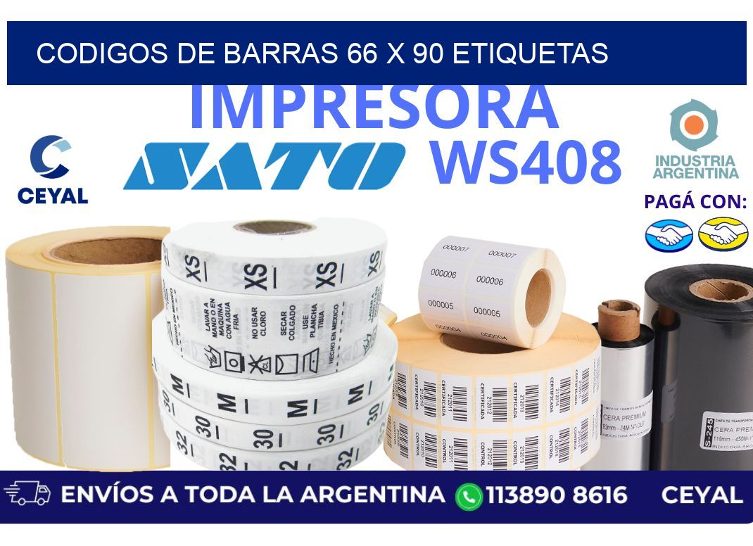 codigos de barras 66 x 90 etiquetas