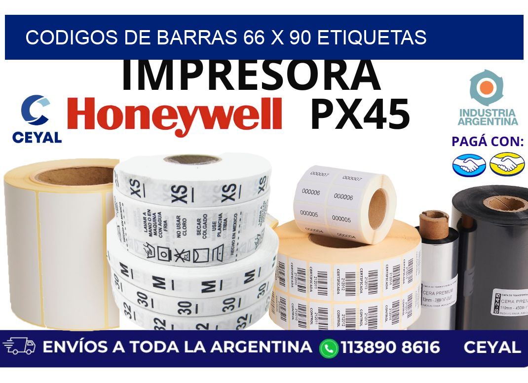 codigos de barras 66 x 90 etiquetas