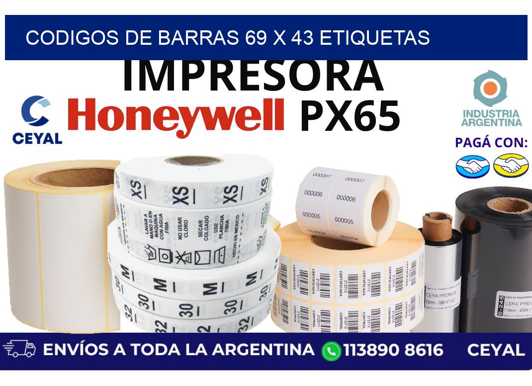 codigos de barras 69 x 43 etiquetas