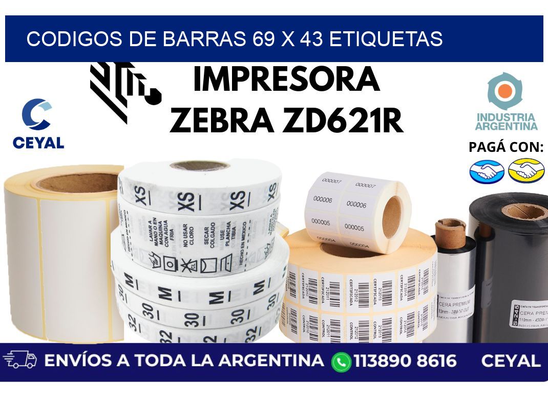 codigos de barras 69 x 43 etiquetas