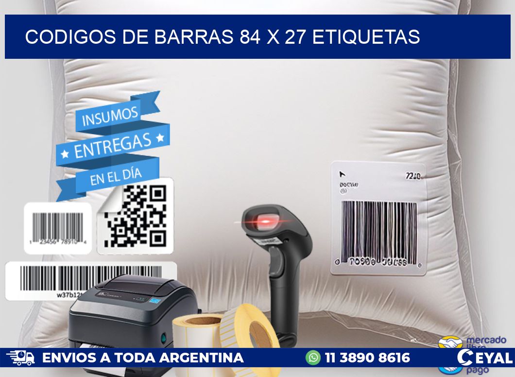 codigos de barras 84 x 27 etiquetas