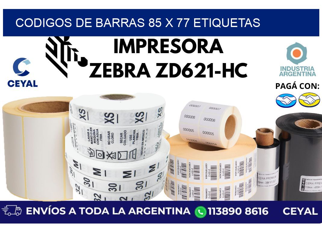 codigos de barras 85 x 77 etiquetas