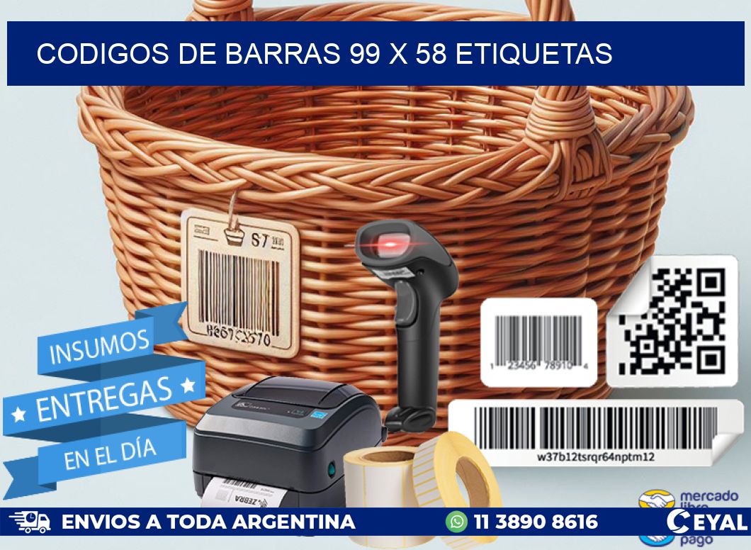 codigos de barras 99 x 58 etiquetas