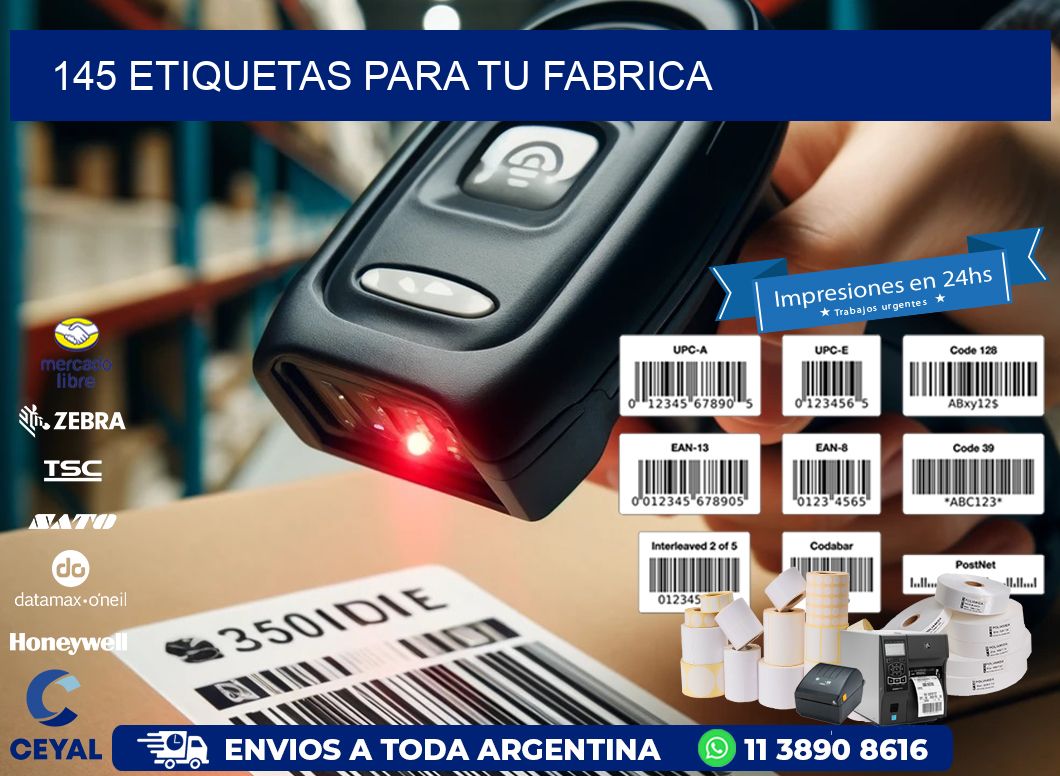 145 etiquetas para tu fabrica