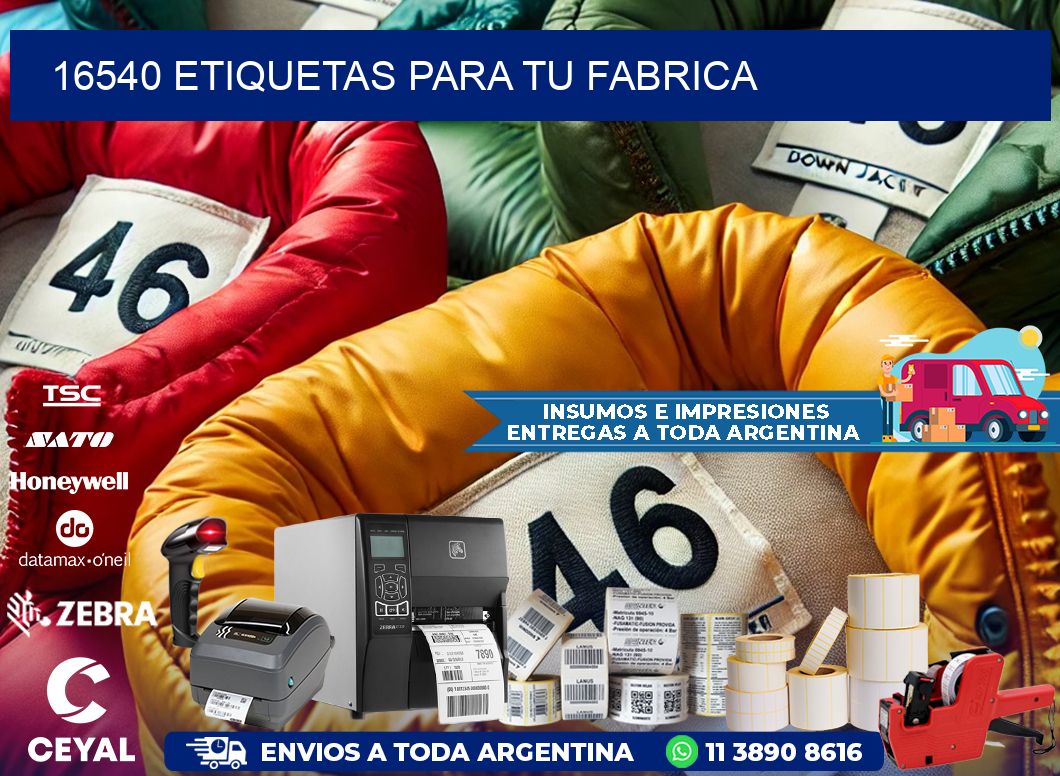 16540 etiquetas para tu fabrica