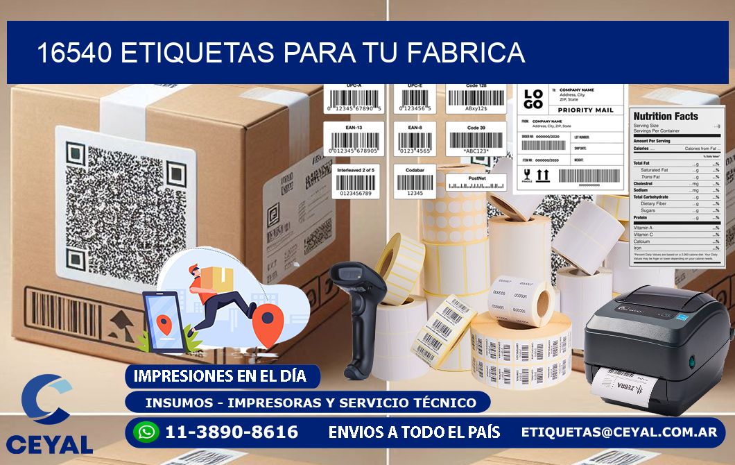 16540 etiquetas para tu fabrica