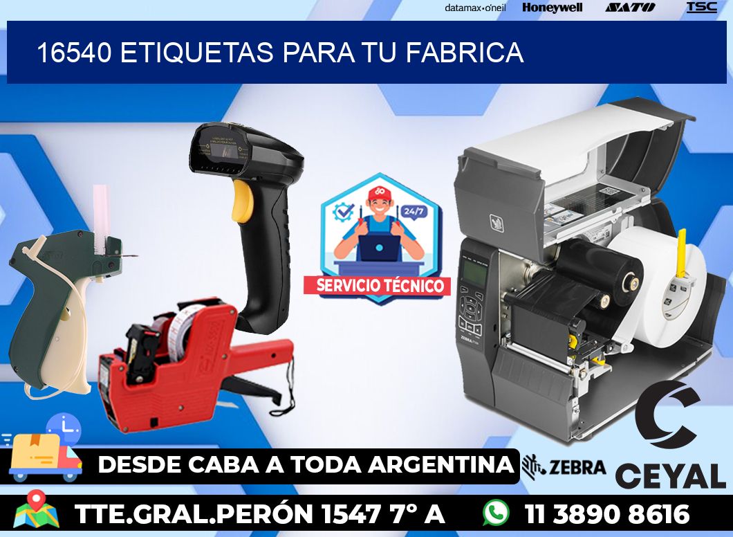 16540 etiquetas para tu fabrica