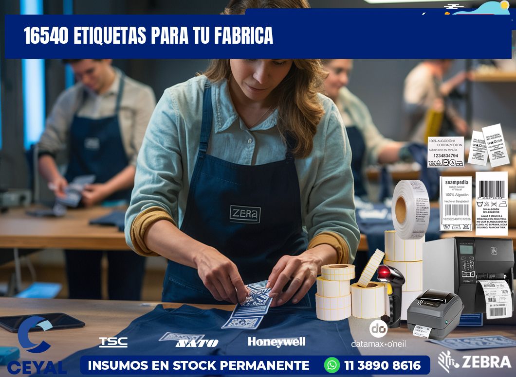 16540 etiquetas para tu fabrica