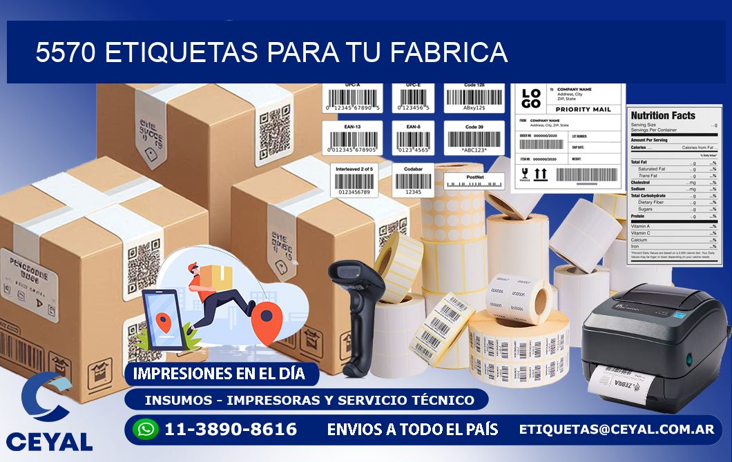 5570 etiquetas para tu fabrica