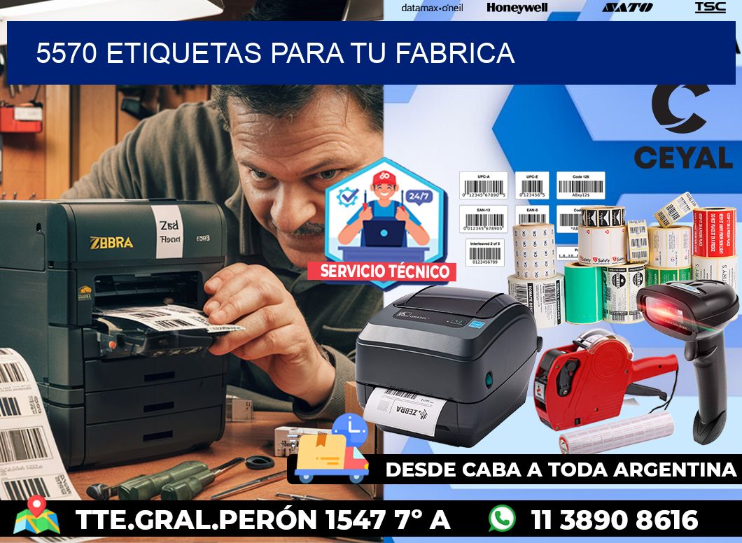 5570 etiquetas para tu fabrica