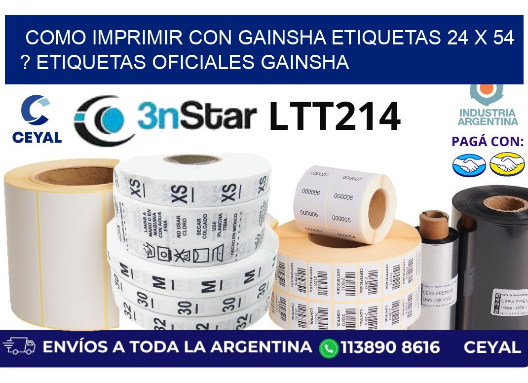 como imprimir con gainsha etiquetas 24 x 54 ? etiquetas oficiales gainsha