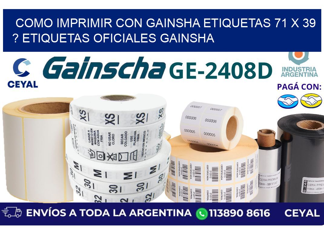 como imprimir con gainsha etiquetas 71 x 39 ? etiquetas oficiales gainsha