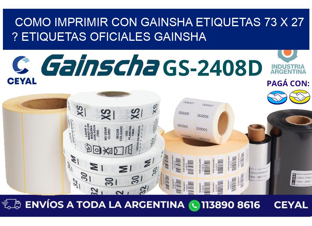 como imprimir con gainsha etiquetas 73 x 27 ? etiquetas oficiales gainsha