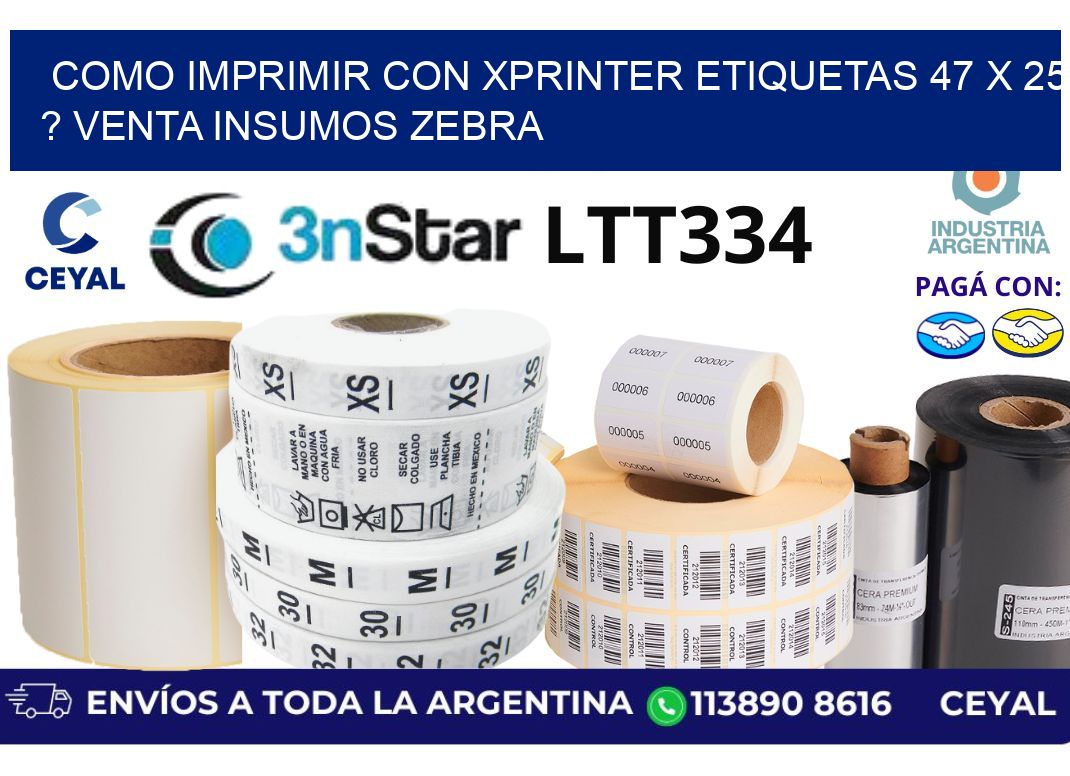 como imprimir con xprinter etiquetas 47 x 25 ? venta insumos zebra