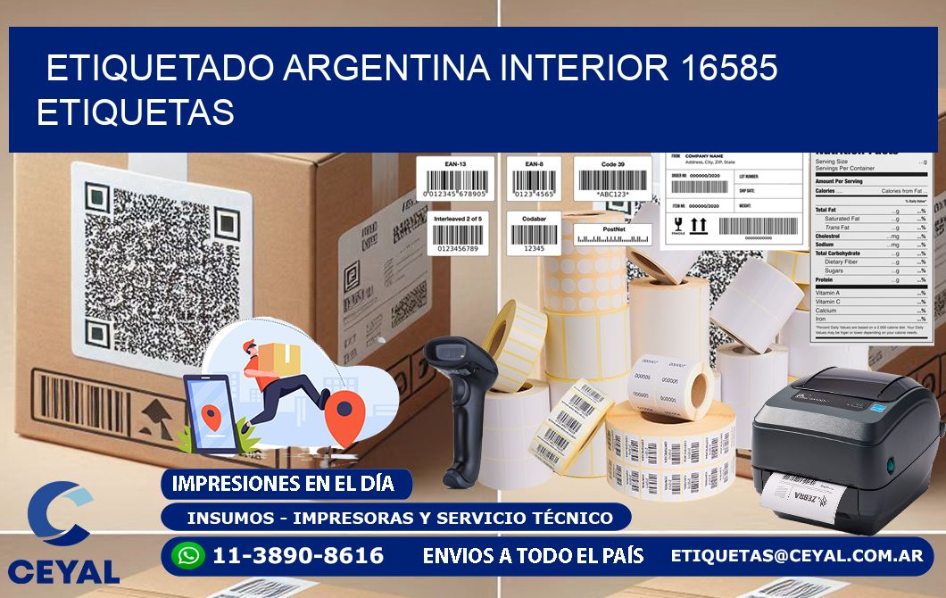 etiquetado argentina interior 16585 etiquetas