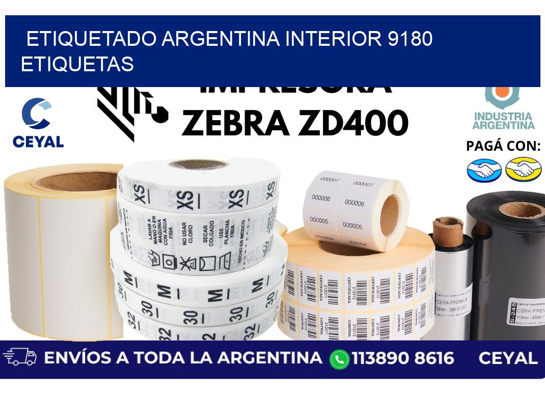 etiquetado argentina interior 9180 etiquetas