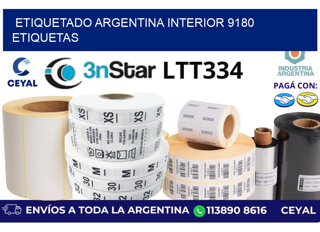 etiquetado argentina interior 9180 etiquetas