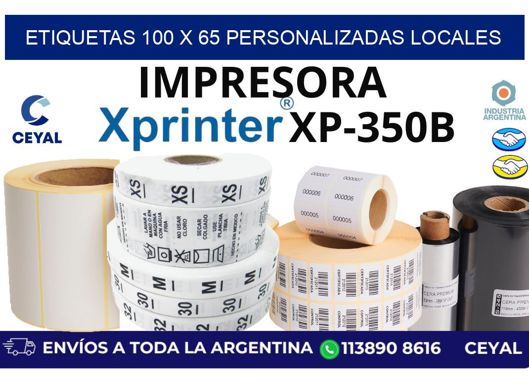 etiquetas 100 x 65 personalizadas locales
