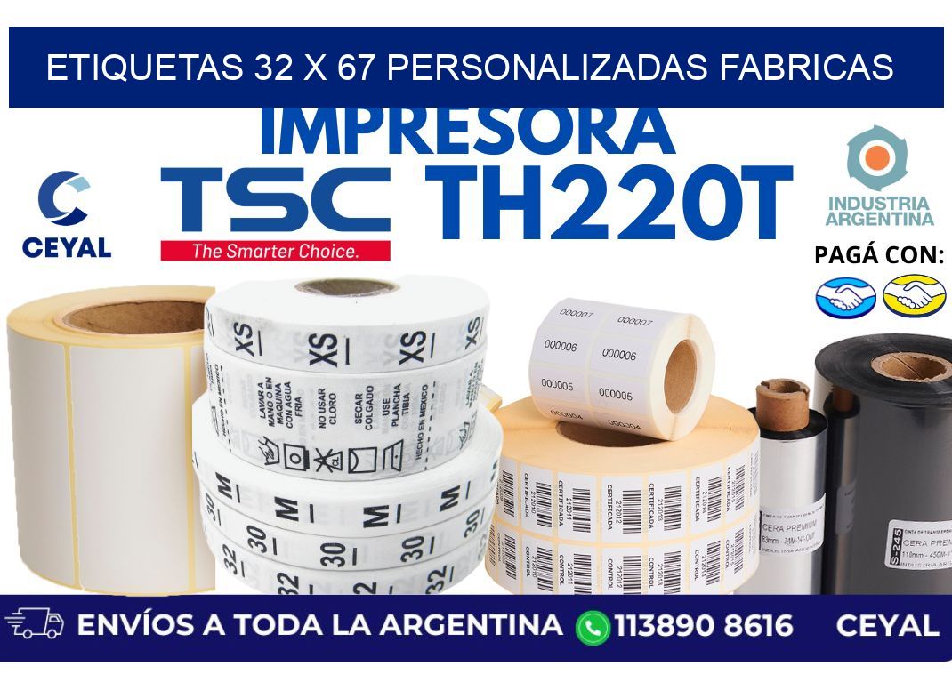 etiquetas 32 x 67 personalizadas fabricas
