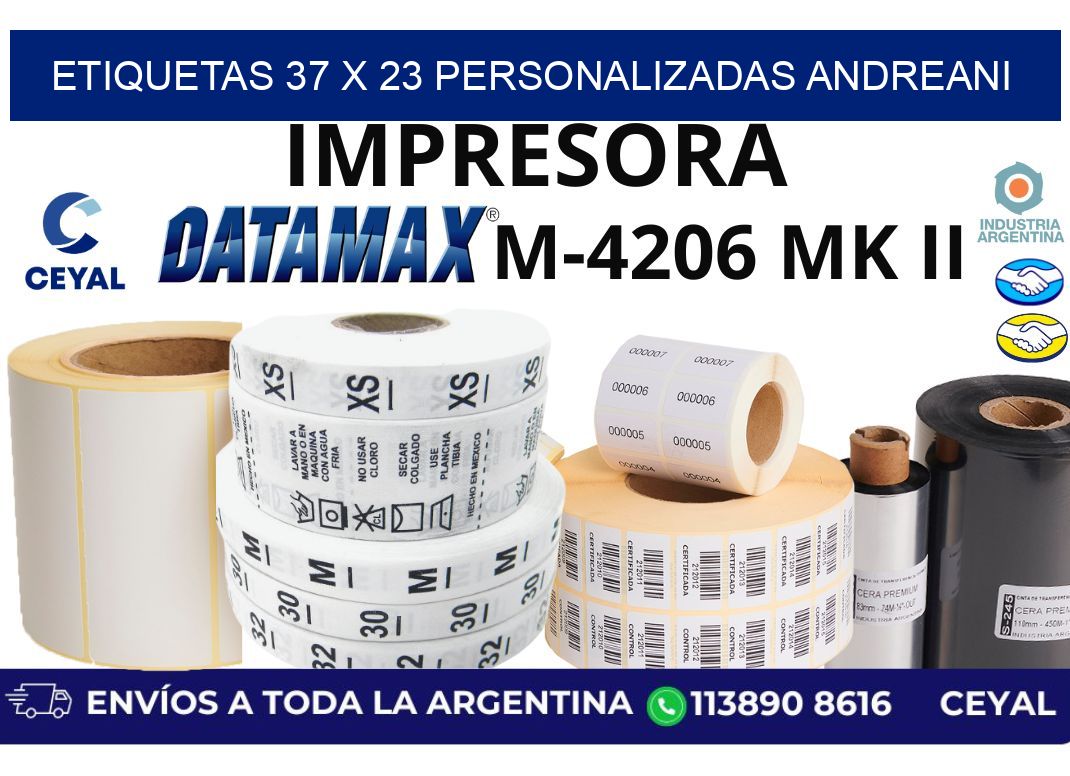 etiquetas 37 x 23 personalizadas andreani
