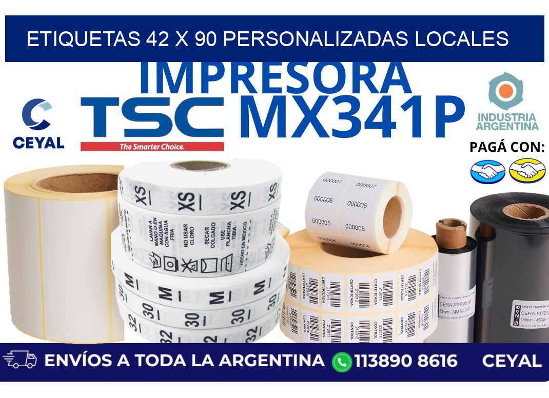 etiquetas 42 x 90 personalizadas locales