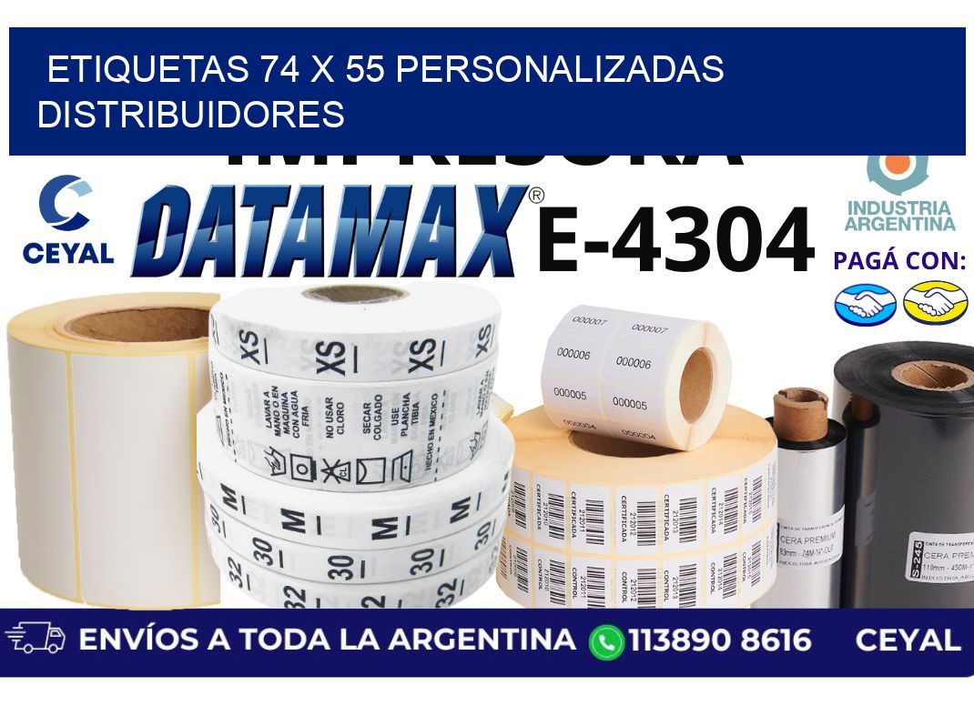 etiquetas 74 x 55 personalizadas distribuidores