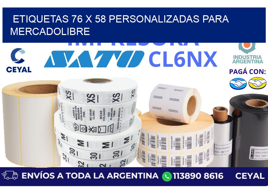 etiquetas 76 x 58 personalizadas para mercadolibre