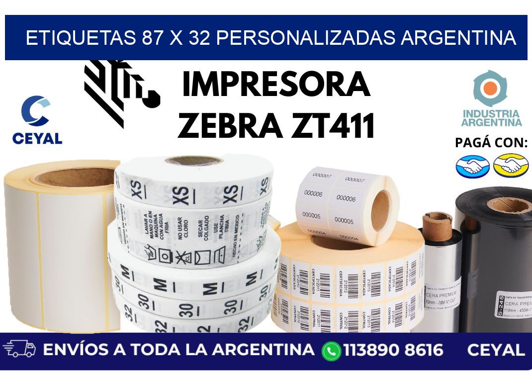etiquetas 87 x 32 personalizadas argentina