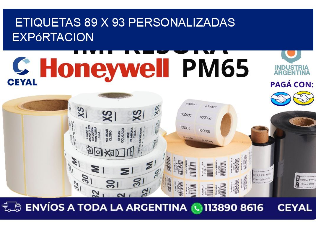 etiquetas 89 x 93 personalizadas expórtacion